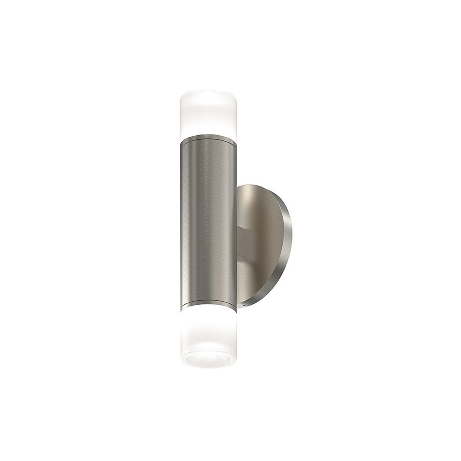 Sonneman ALC LED Pendant - Satin Nickel, 2" Two-Sided, 25 Narrow Flood Lens, Etched Glass Trim