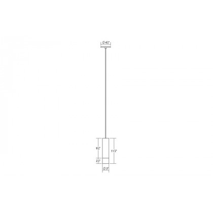 Sonneman ALC LED Pendant - Satin Black, 3" Small with 20" Cord, 25 Narrow Flood Lens, Snoot Trim