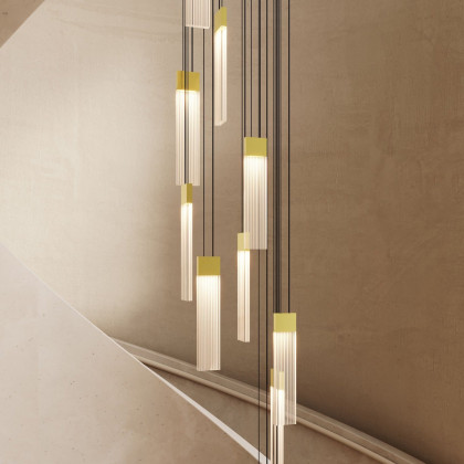 Sonneman V Panels Chandelier - 3 Light Standard, Polished Chrome