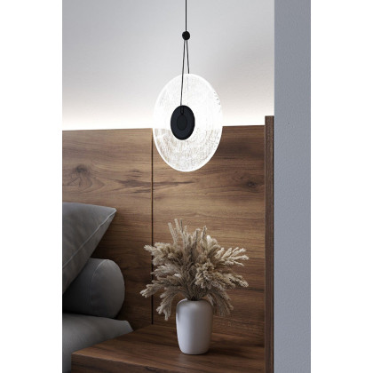 Sonneman Meclisse LED Single Pendant - Satin Black, 1-Light, Clear Glass