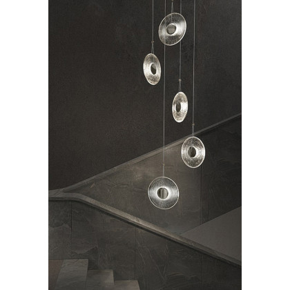 Sonneman Meclisse LED Chandelier - Polished Chrome, 3-Light, Clear Glass