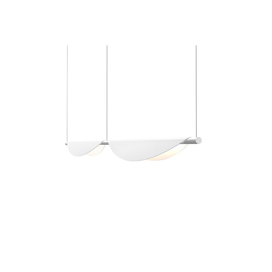 Sonneman Tela LED Pendant - Satin White, Double Pendant