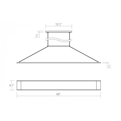 Sonneman Perfile LED Pendant - Satin Black