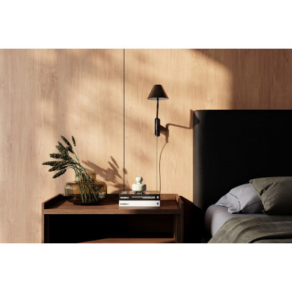 Sonneman Pitch Wall Lamp - Satin Black, Standard