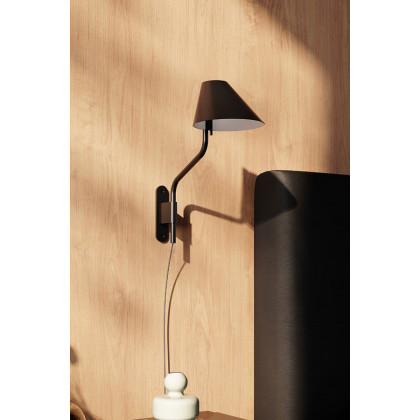 Sonneman Pitch Wall Lamp - Satin Black, Standard