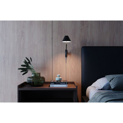 Sonneman Pitch Wall Lamp - Satin Black, Standard