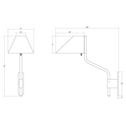 Sonneman Pitch Wall Lamp - Satin Black, Standard