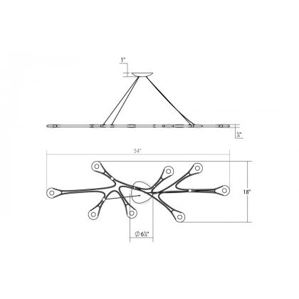 Sonneman Abstraction LED Pendant - Bright Satin Aluminum, Linear