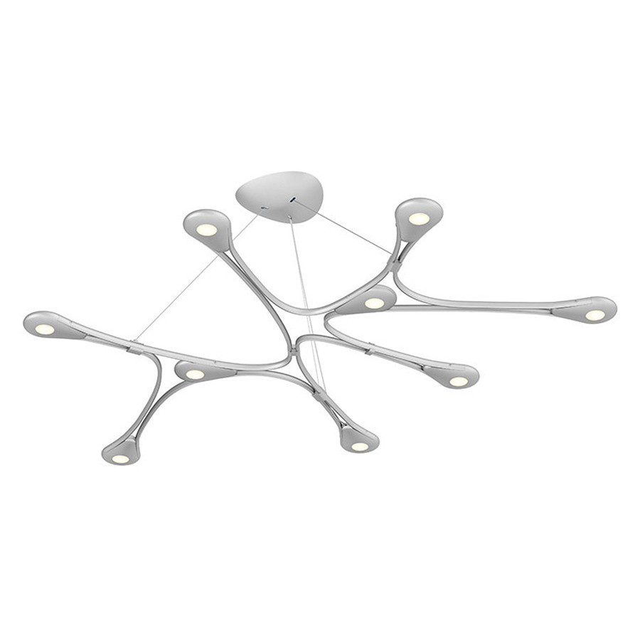Sonneman Abstraction LED Pendant - Bright Satin Aluminum, Standard
