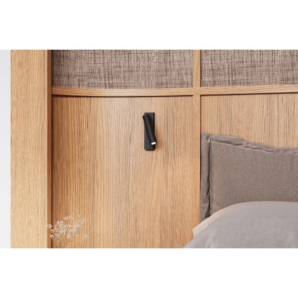 Sonneman Haim Aimable Wall Lamp - Textured Black, Single, With Uplight