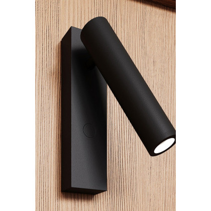 Sonneman Haim Aimable Wall Lamp - Textured Black, Single, With Uplight