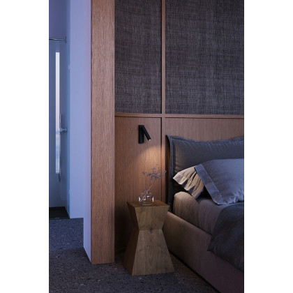 Sonneman Haim Aimable Wall Lamp - Textured Black, Single, With Uplight