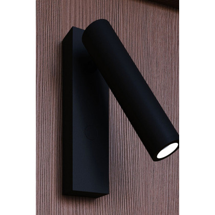 Sonneman Haim Aimable Wall Lamp - Textured Black, Single, With Uplight