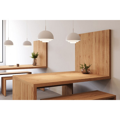 Sonneman Modern Tiers Pendant - Satin White, 16", Dome