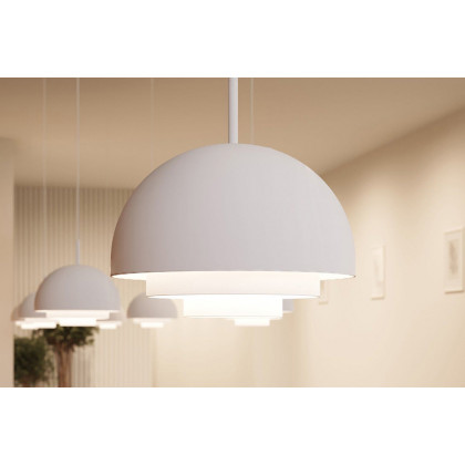 Sonneman Modern Tiers Pendant - Satin White, 16", Dome