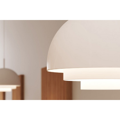 Sonneman Modern Tiers Pendant - Satin White, 16", Dome