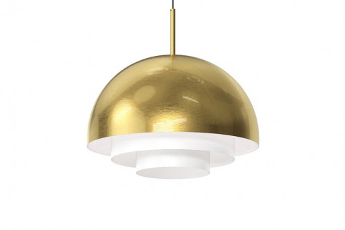 Sonneman™ Modern Tiers Pendant - Painted Brass, 16", Dome