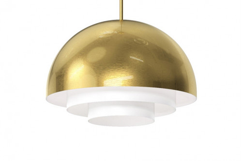 Sonneman™ Modern Tiers Pendant - Painted Brass, 20", Dome
