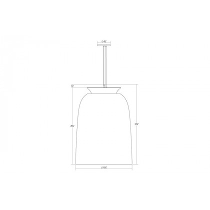 Sonneman Belle Flare Pendant - Painted Brass, Tall
