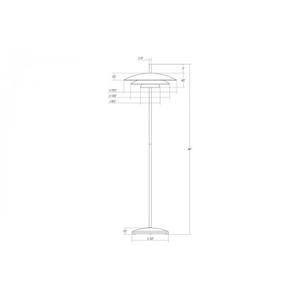 Sonneman Shells Floor Lamp - Satin Black, Small