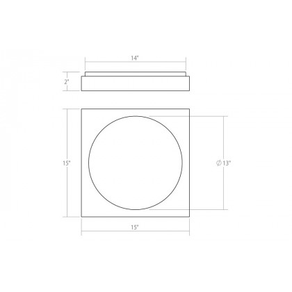 Sonneman Vuoto LED Mount - Satin Black, 15"