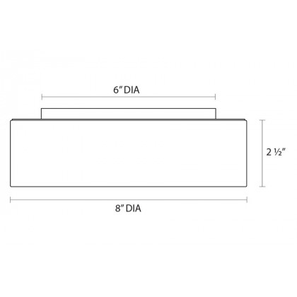 Sonneman Puck Slim LED Surface Mount - Satin Nickel, 8"