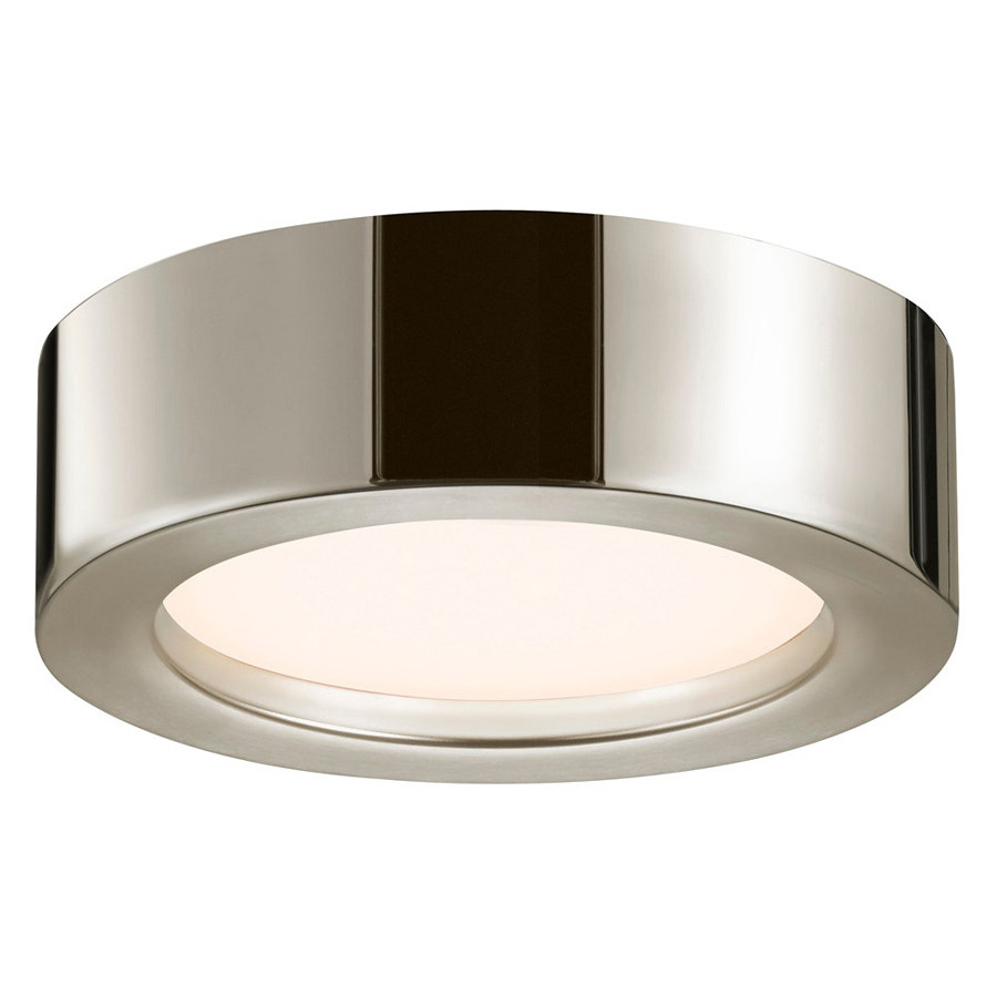 Sonneman Puck Slim LED Surface Mount - Polished Nickel, 8"