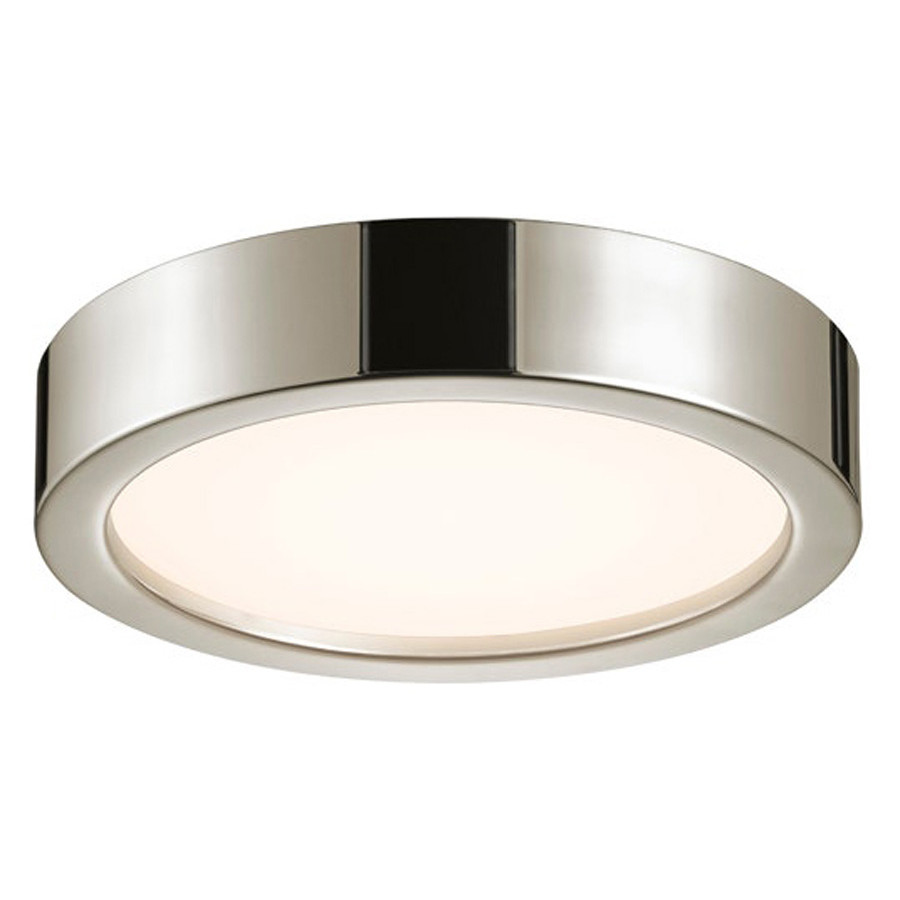 Sonneman Puck Slim LED Surface Mount - Polished Nickel, 12"