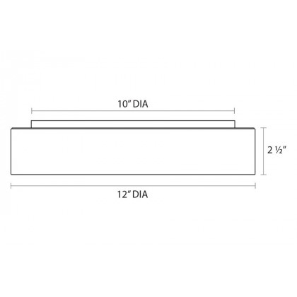 Sonneman Puck Slim LED Surface Mount - Polished Nickel, 12"