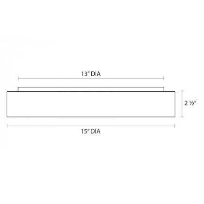 Sonneman Puck Slim LED Surface Mount - Satin Nickel, 15"