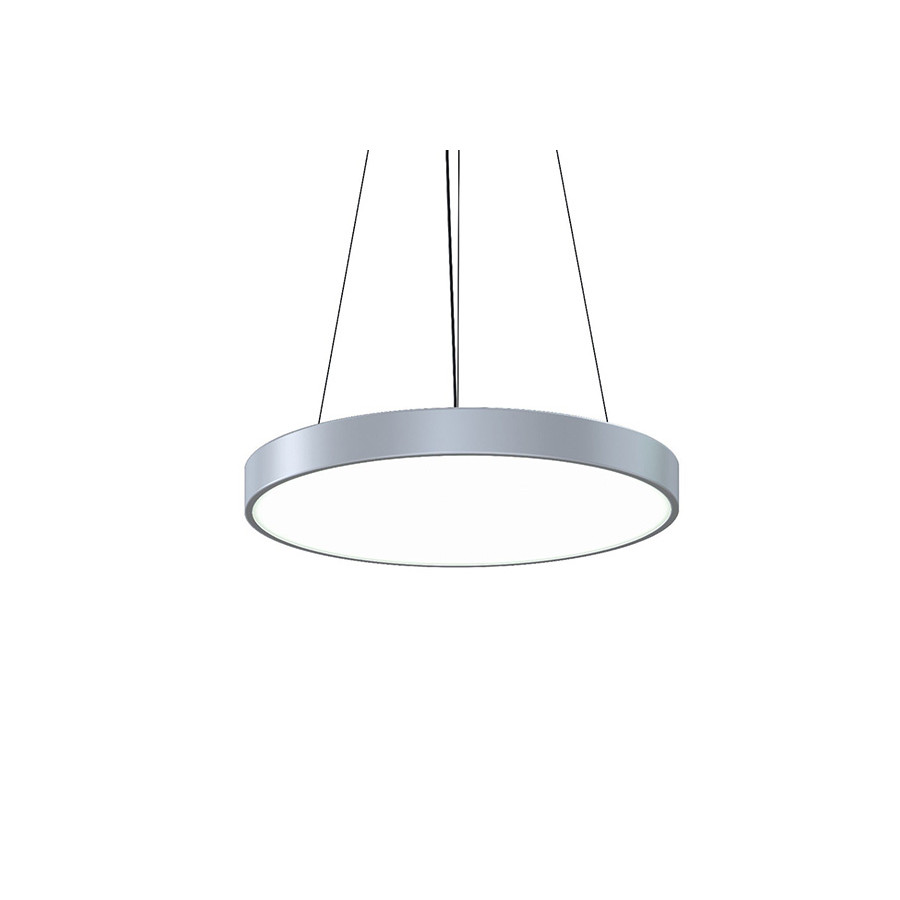 Sonneman Pi LED Pendant - Bright Satin Aluminum, 24", 3500K