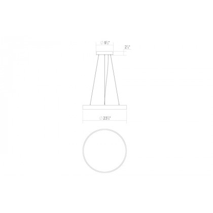 Sonneman Pi LED Pendant - Bright Satin Aluminum, 24", 3500K