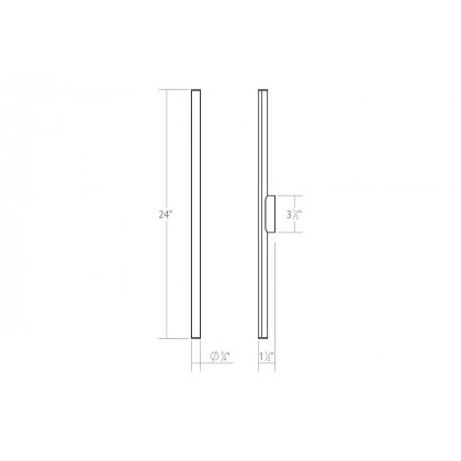 Sonneman Fino LED Bath Bar - Satin Chrome, 24", 3000K