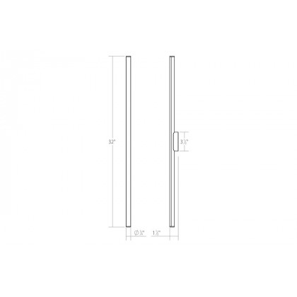 Sonneman Fino LED Bath Bar - Satin Chrome, 32", 3000K