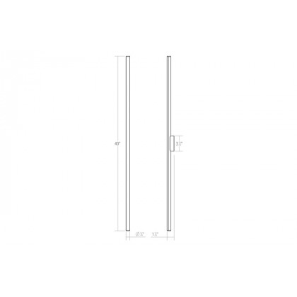 Sonneman Fino LED Bath Bar - Satin Chrome, 40", 3000K