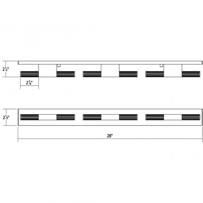 Sonneman Crystal Rods LED Bath Bar - Ribbed Seeded Crystal