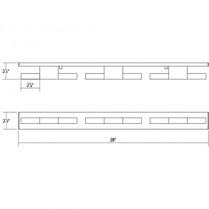 Sonneman Crystal Rods LED Bath Bar - Frosted White