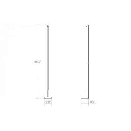 Sonneman Keel LED Floor Lamp - Satin Black
