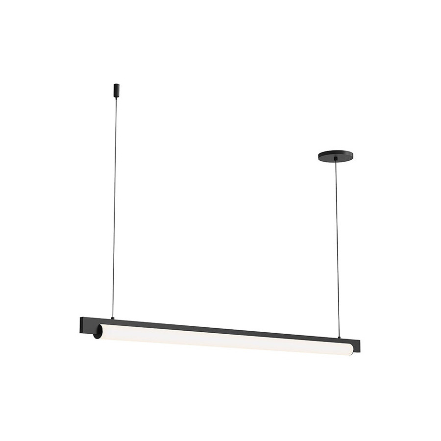 Sonneman Keel LED Pendant - Satin Black, 44", 3500K