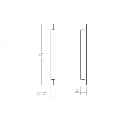 Sonneman Keel LED Bath Bar - Satin White, 22", 3000K