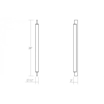 Sonneman Keel LED Bath Bar - Satin White, 28", 3000K