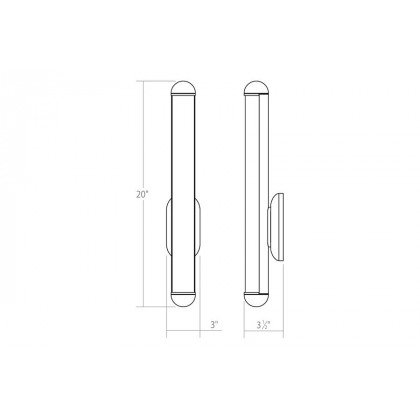 Sonneman Plaza LED Bath Bar - Polished Chrome, 18"