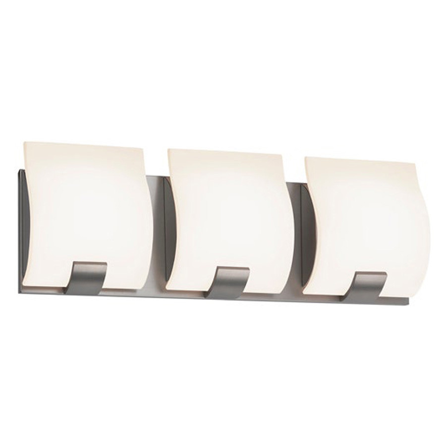 Sonneman Aquo LED Bath Bar - Satin Nickel, 3-Light