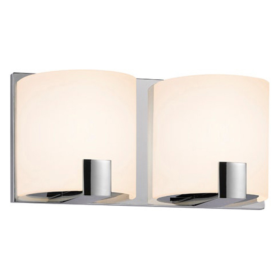 Sonneman C-Shell LED Bath Bar - Polished Chrome, 2-Light