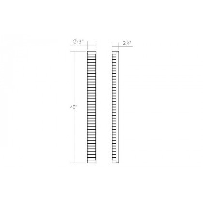 Sonneman Gessato LED Bath Bar - Satin Black, 40"
