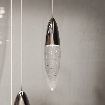 Sonneman Sultana Round Chandelier - 24 Light, Polished Chrome w/ White Canopy