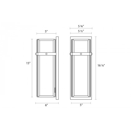 Sonneman Mercer Street Sconce - Satin Black