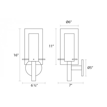 Sonneman - Zylinder Sconce