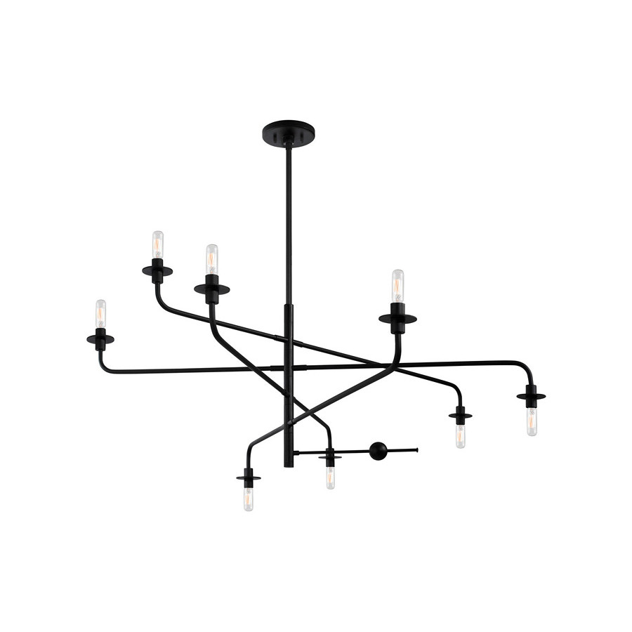 Sonneman Atelier Chandelier - Satin Black, 8-Light