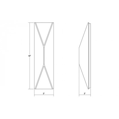 Sonneman Prisma LED Sconce - Textured Gray, Tall